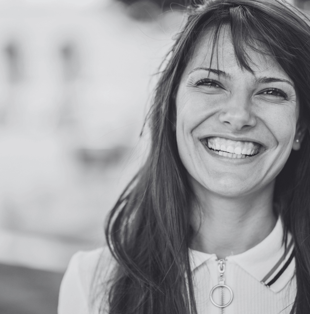 Woman smiling after feeling like herself again